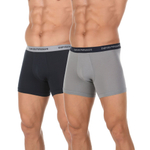 Набор из 2 мужских трусов-боксеров Emporio Armani - темно-синих и серых (Размер: L) (Цвет: разноцветный)