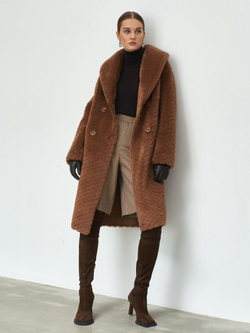 Шуба женская чебурашка тедди эко