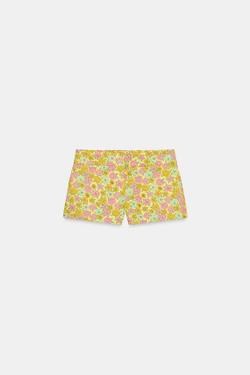 ZARA ШОРТЫ МИНИ С ЦВЕТАМИ, РАЗНОЦВЕТНЫЙ