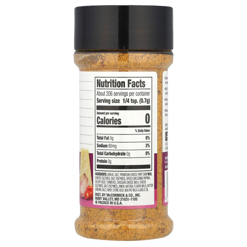 Lawry's, Приправа, острый чеснок и пармезан, 144 г (5,11 унции)