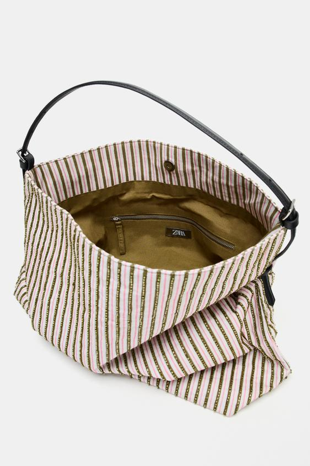 ZARA СУМКА-ТОУТ С БЛЕСТЯЩЕЙ АППЛИКАЦИЕЙ, РОЗОВЫЙ