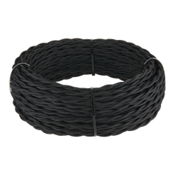 Ретро кабель витой 3х2,5 черный 50 м W6453608