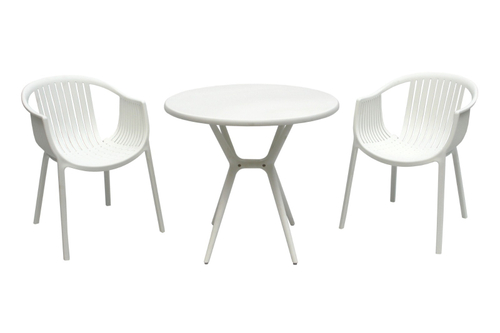 Набор мебели ЭСКАЛЕЙТ  арт.PP0004WPб+PP9901WRб белый,  (2стула ЭСКАЛЕЙТ бел+стол ТЕОРИ белый)