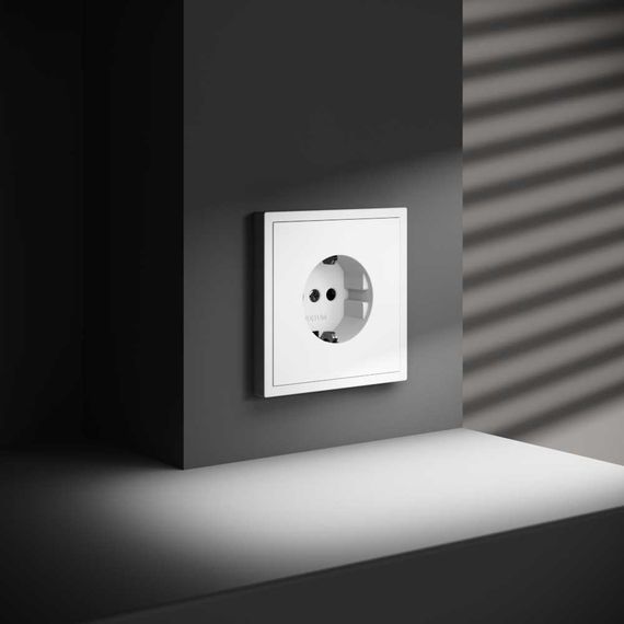 Розетка встраиваемая Voltum S70 с заземлением 16А, (белый матовый) VLS040102