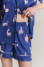 Шелковые шорты с кантом - альпака