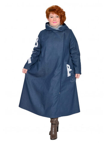 Плащ из джинсовой ткани Литера