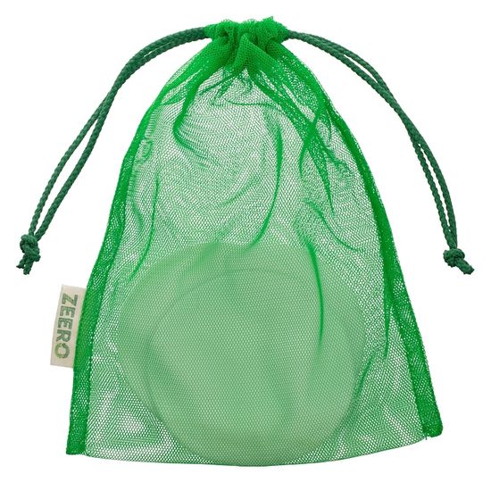 Мешочек для хлопковых дисков зелёный