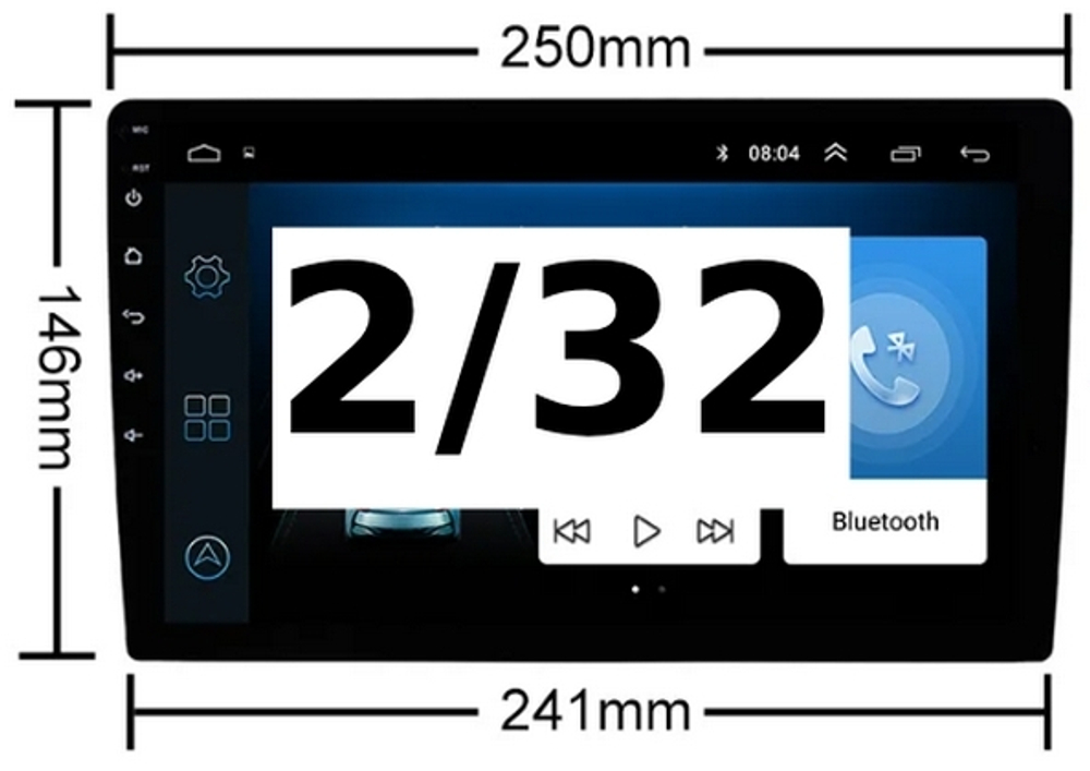 Магнитола Андроид Серия медиум 10 дюймов HI-FI с функцией 360 градусов