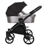 Детская коляска Tutis Novo Reflective 3 в 1 1142289 Кожа Pearl Metalic/Black Reflective Print