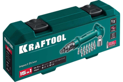 KRAFTOOL  ID-15 15 предм., Ударно-поворотная отвертка (25550-Н10)