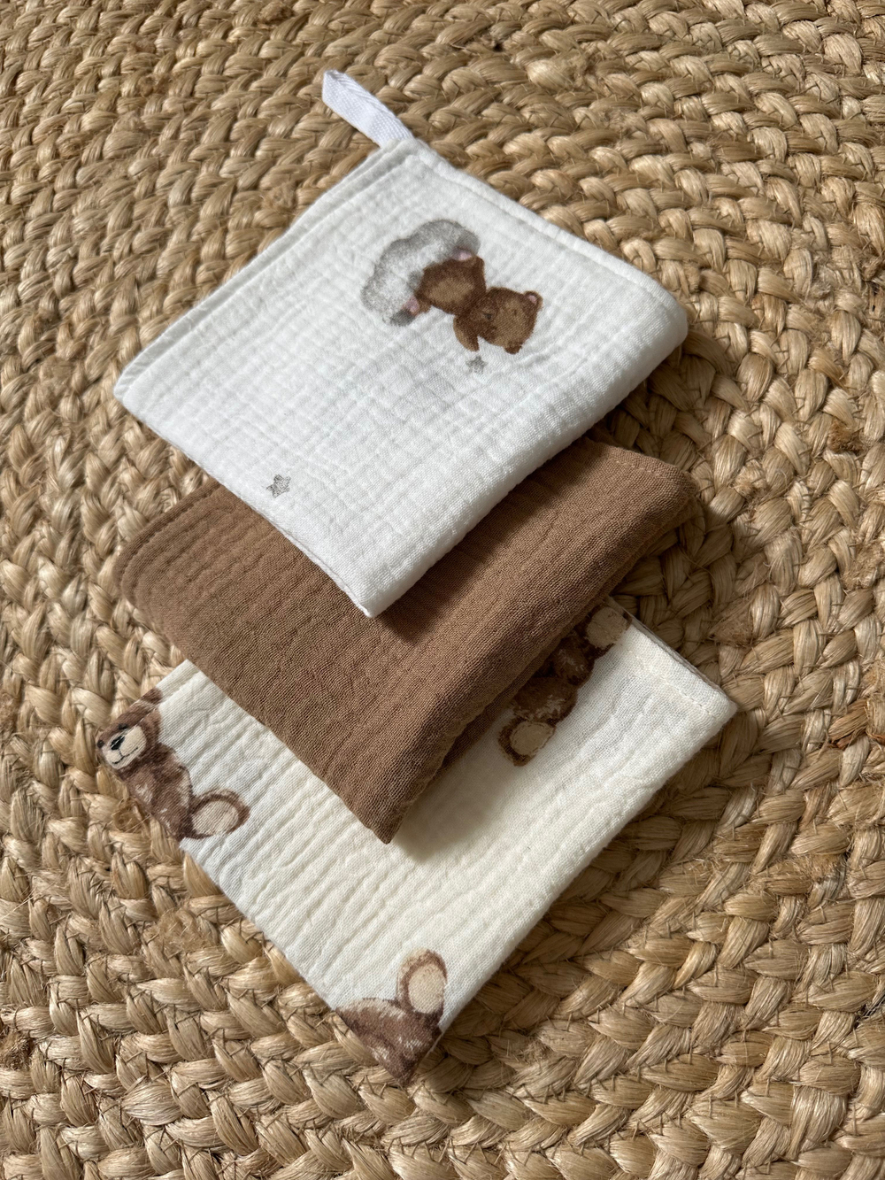 Салфетки из муслина 25*25 (набор 3шт)