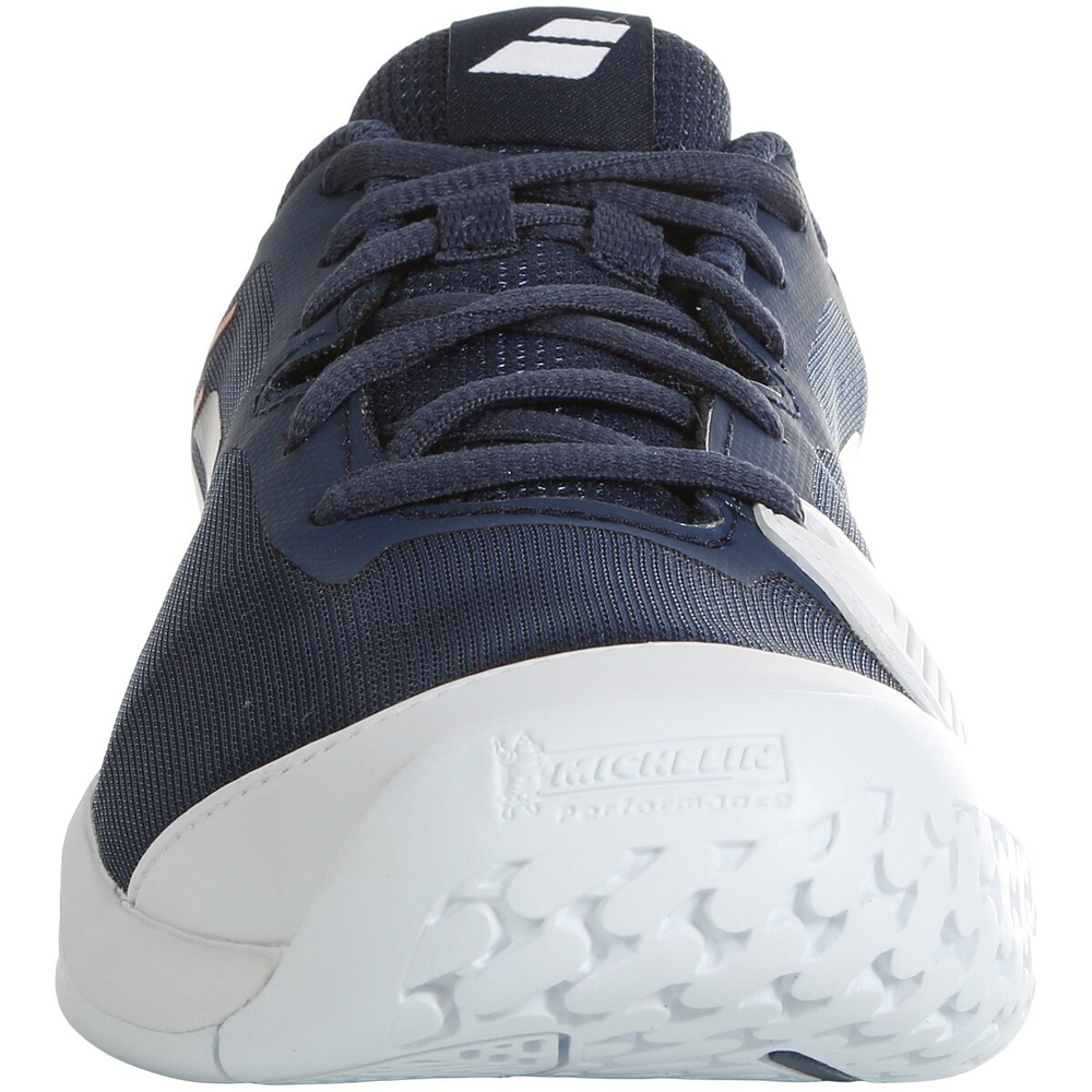 детские Кроссовки теннисные Babolat Jet All Court Junior - white/pureed pumpkin