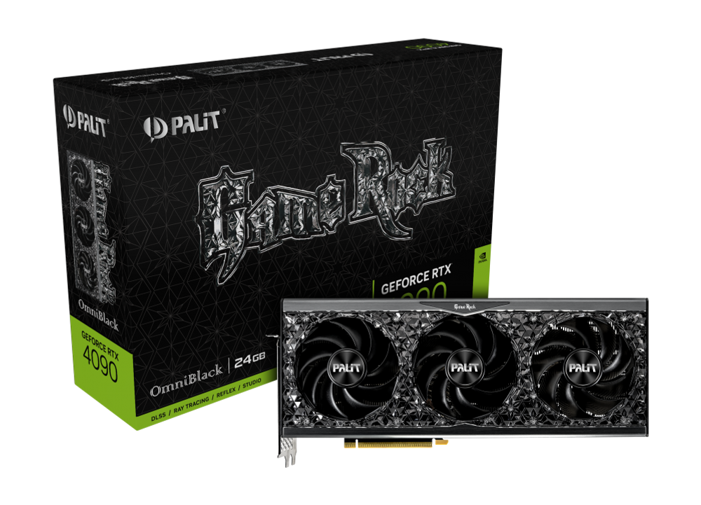 Видеокарта PALIT PCIE16 RTX4090 24GB 4090 GAMEROCK OMNIBLACK (NED4090019SB-1020Q)