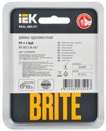BRITE Рамка 1 -местная РУ-1-1-БрА металл алюминий IEK