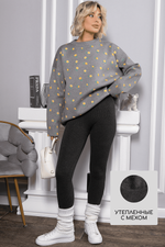 Лосины в рубчик утепленные НЬЮ (графит) Б14975-7М LT Collection