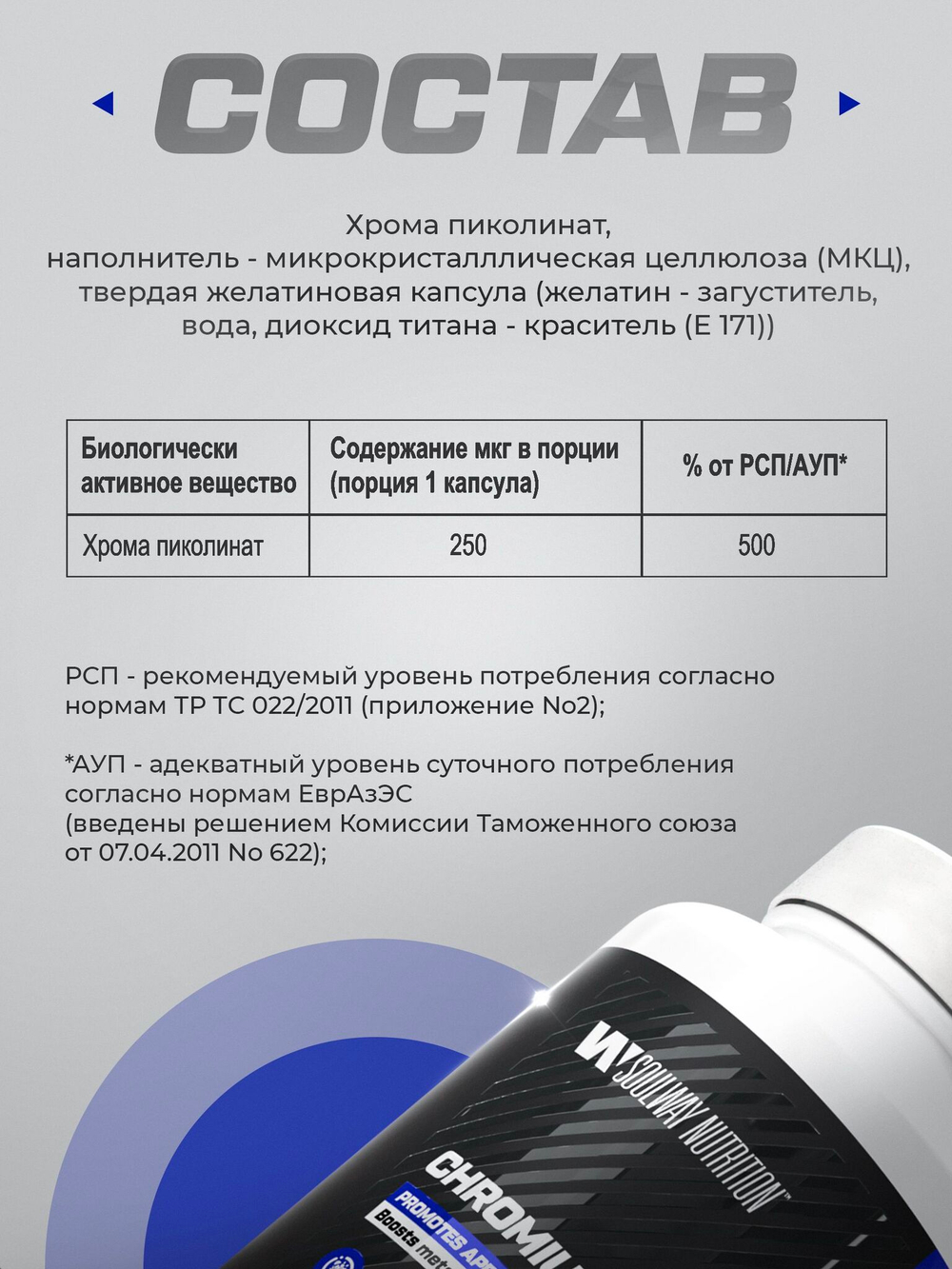 Хрома Пиколинат 250 мкг 60 шт.