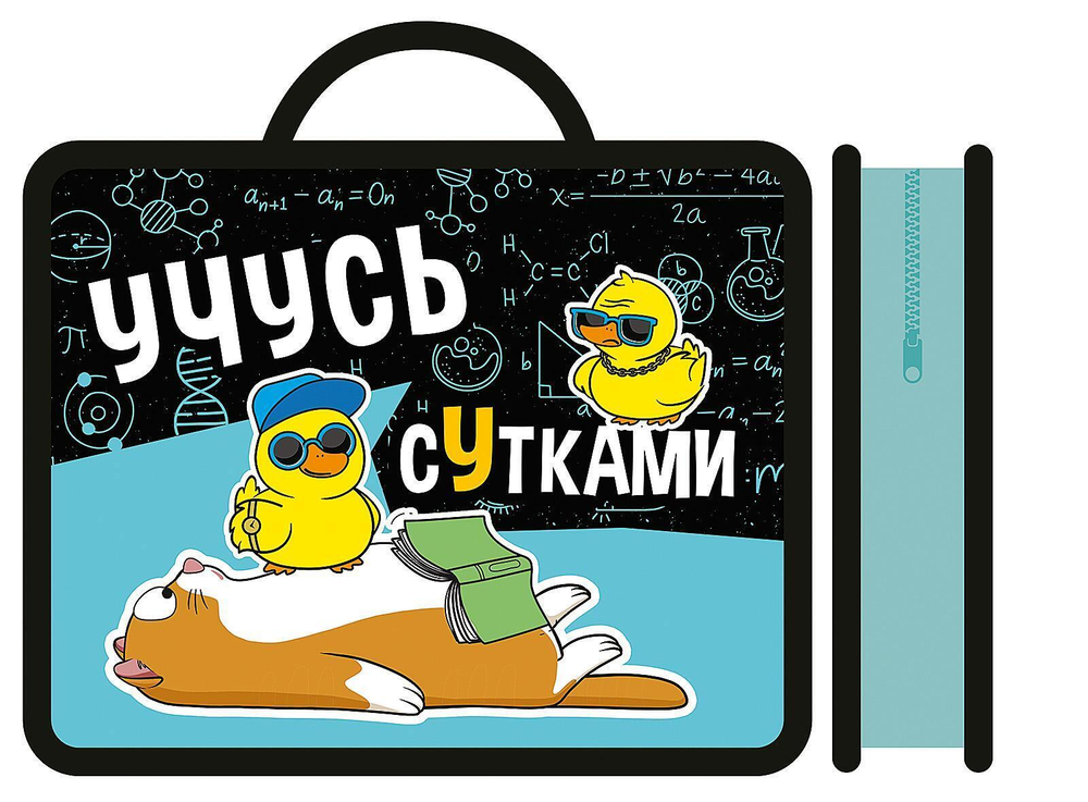 Папка А4 пластиковая, с ручками 330/260/75 "Учусь сутками 2025" (Пчёлка)