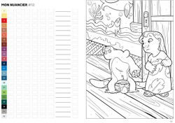 Hachette раскраска по номерам Coloriages mystères - раскраски Лило и Стича