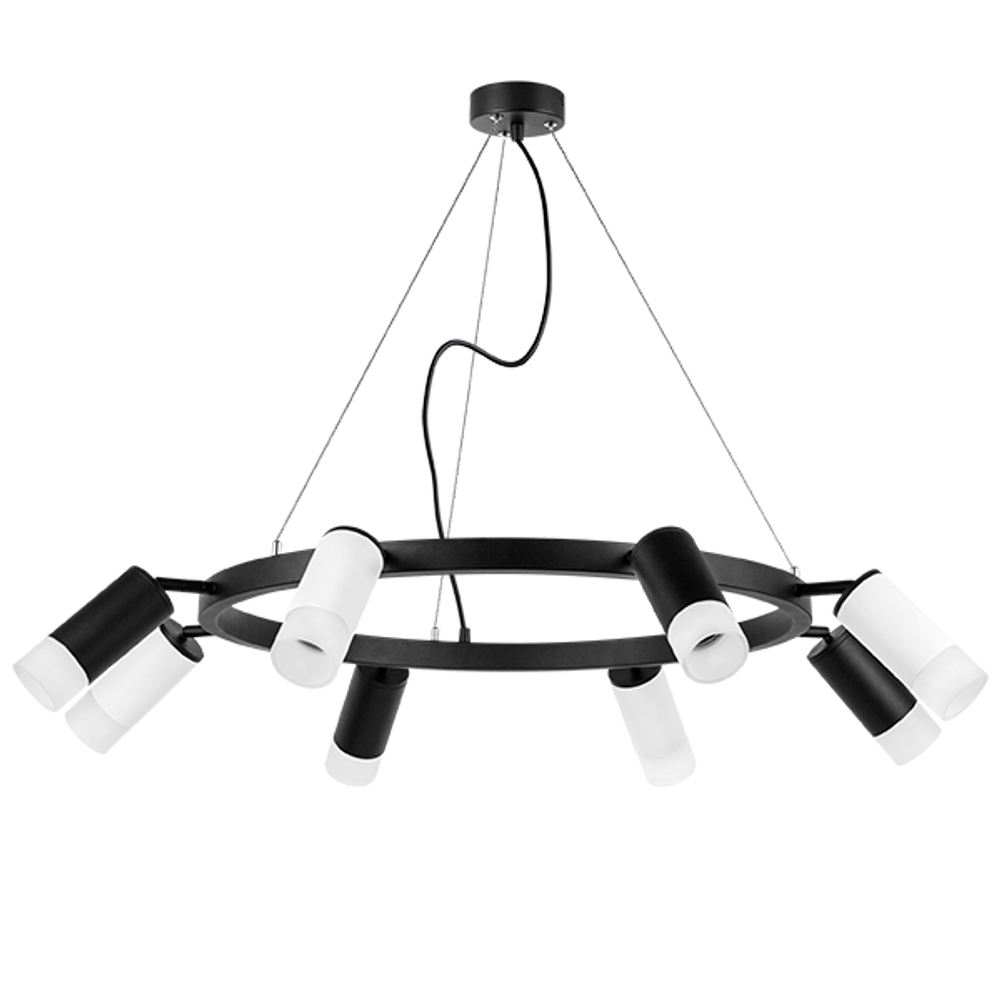 LR0183743641 Люстра RULLO 8х50W GU10 ЧЕРНЫЙ/БЕЛЫЙ (571018+214437-4+214436-4+202431-8)