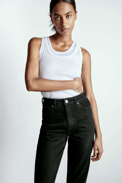 ZARA ДЖИНСЫ Z1975 MOM FIT, ЧЕРНЫЙ