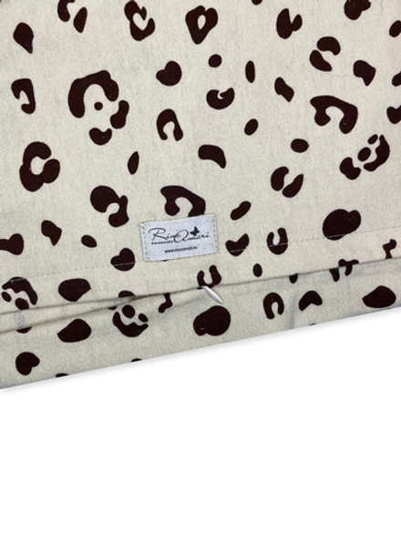 Пододеяльник на молнии Леопард фланель RinaAmari Размер 110*140