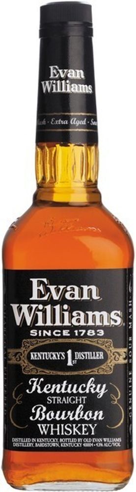 Виски Evan Williams Extra Aged Black, 0.75 л.