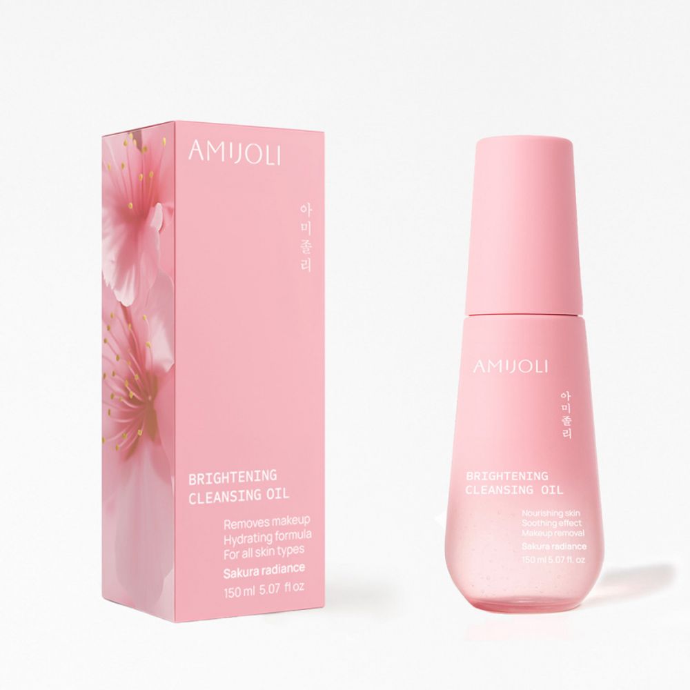 AMIJOLI Гидрофильное масло для снятия макияжа с экстрактом сакуры-Brightening Cleansing Oil Sakura Radiance, 150мл