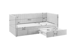 Кровать софа с ящиком Твикс 900*2000 (велюр) МФ Мебельсон, г. Ижевск