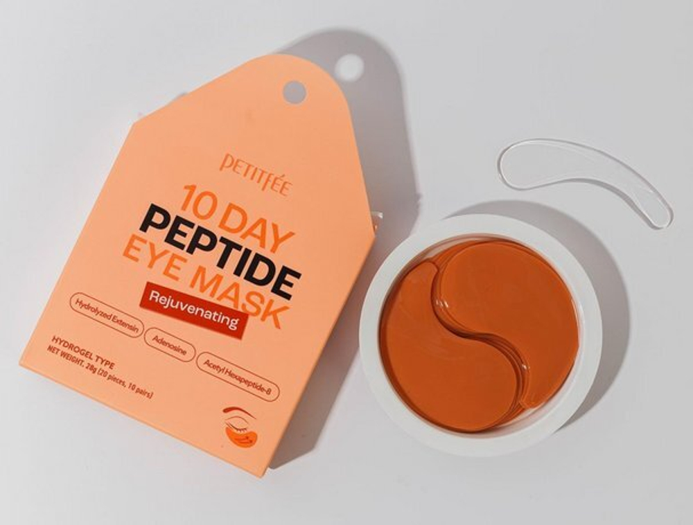 Гидрогелевые патчи с пептидами PETITFEE 10 Day Rejuvenating Peptide Eye Mask 20 шт