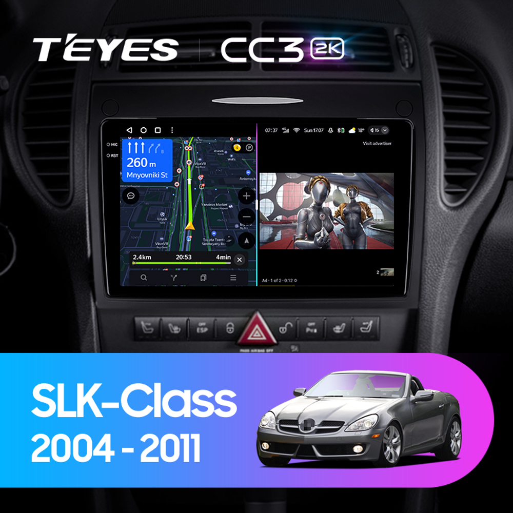 Teyes CC3 2K 9"для Mercedes-Benz SLK-Class 2004-2011