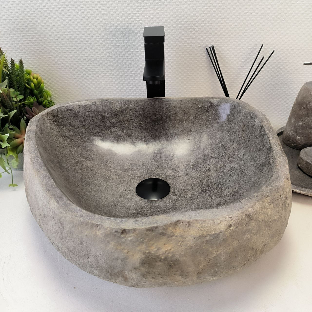 Раковина из речного камня RS63327 (48*42*16) 0122