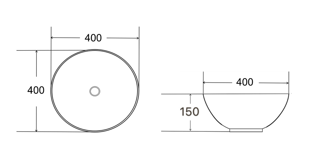 Раковина-чаша Bronze de Luxe бронзовая с декором, 400x400x150