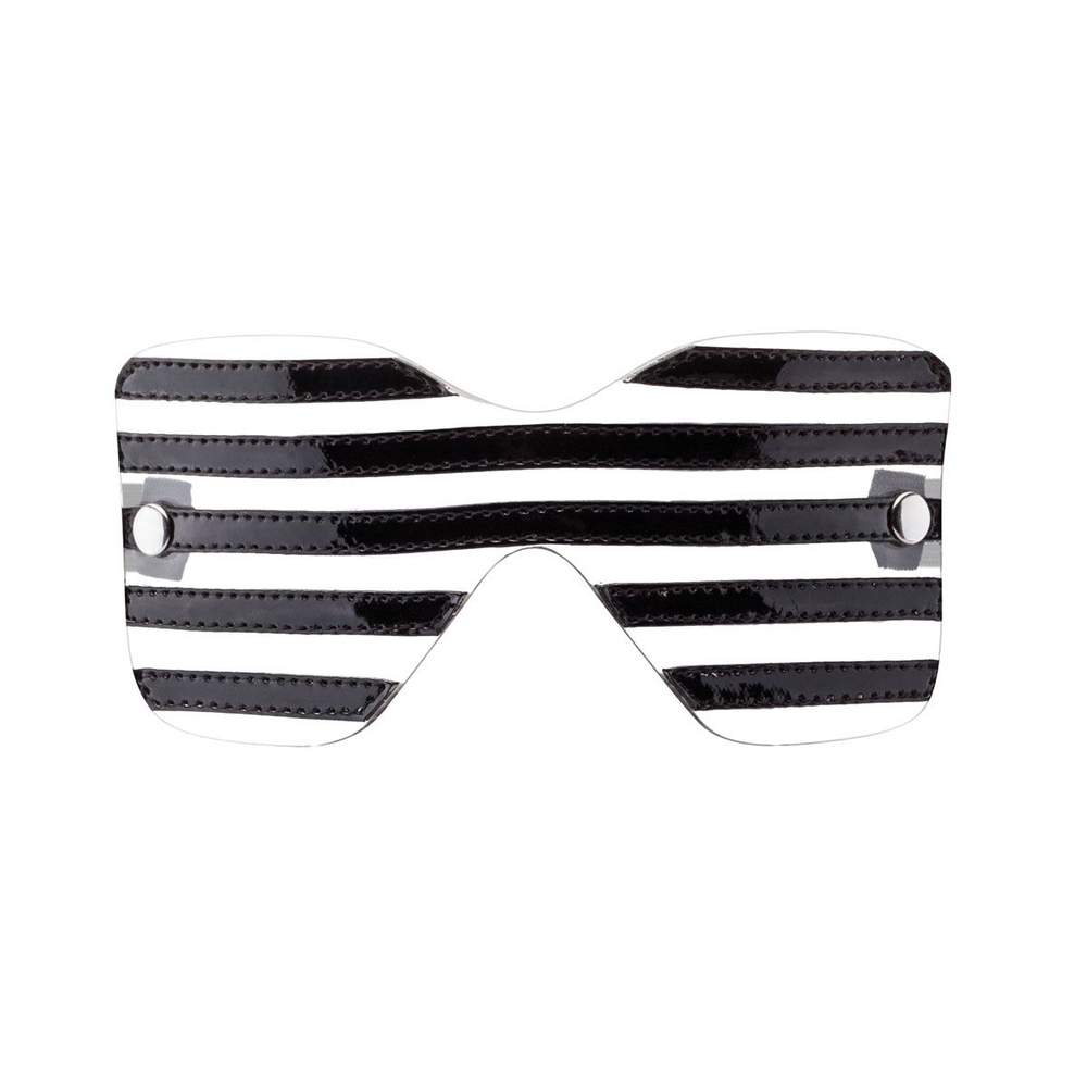 Полосатая маска на глаза (Цвет: белый с черным)