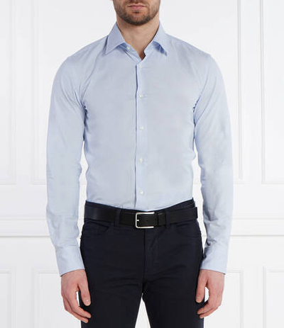 Рубашка H-HANK-kent-C1-214 BOSS BLACK - голубой(50512854)