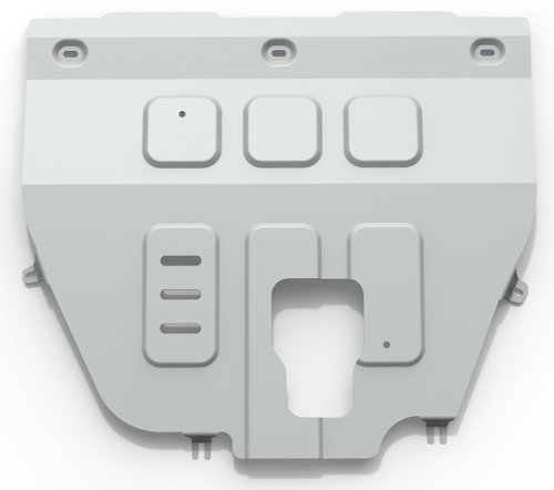 Защита картера и КПП Rival для Hyundai Santa Fe IV рестайлинг (V - 2.2d; 2.5) 4WD 2021-н.в./Kia Sorento IV (V - 2.2d; 2.5) 4WD 2020-н.в., штампованная, алюминий 3 мм, с крепежом, 333.2853.1