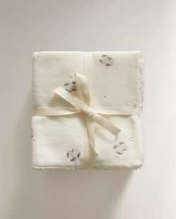 Zara Home Полотенце для лица и рук из хлопка, кремовый, 30x30 см