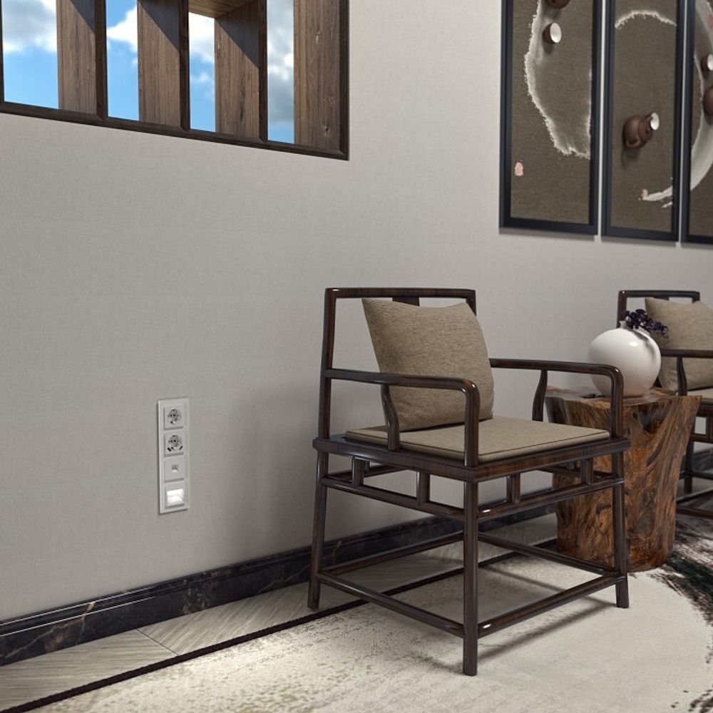 Розетка с заземлением и со шторками и 2хUSB, без рамки Werkel белый W1171501