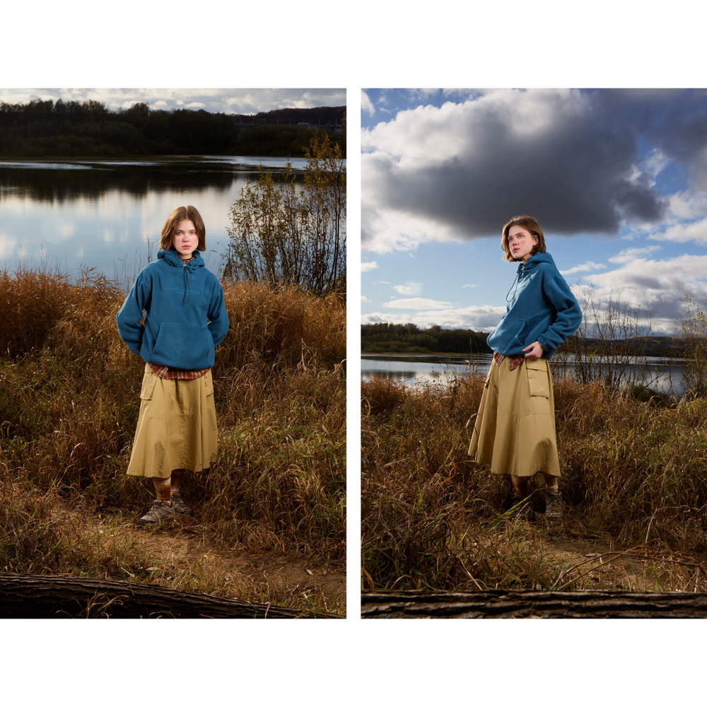 Худи Called a Garment Wrap "Marine Blue" Women's