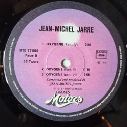 Винтажная виниловая пластинка LP Jean Michel Jarre Oxygene (France 1976)