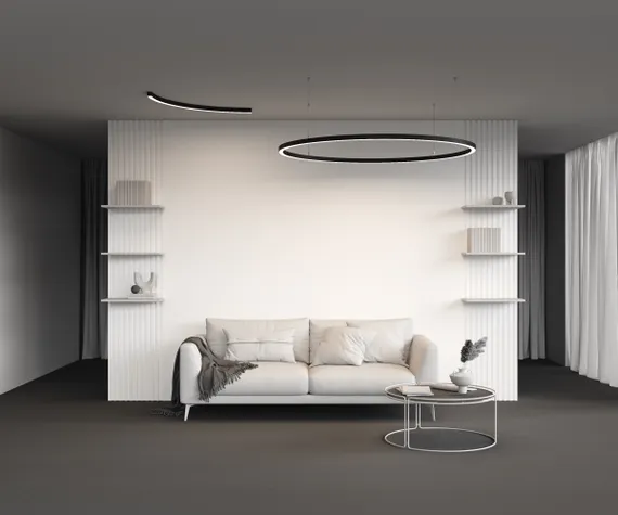 Радиусный профиль 35x35 D1500мм 1/4 круга черный Led Strip alm-3535r-b-d-90°-1.5m