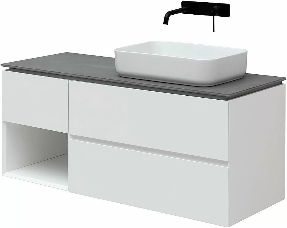 Тумба с раковиной Allen Brau INFINITY 1.21007.WM 120 R белая матовая