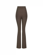 Брюки-клеш в клетку, Кофейный