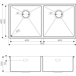 Кухонная мойка Omoikiri Taki 86-2-U/IF-GM