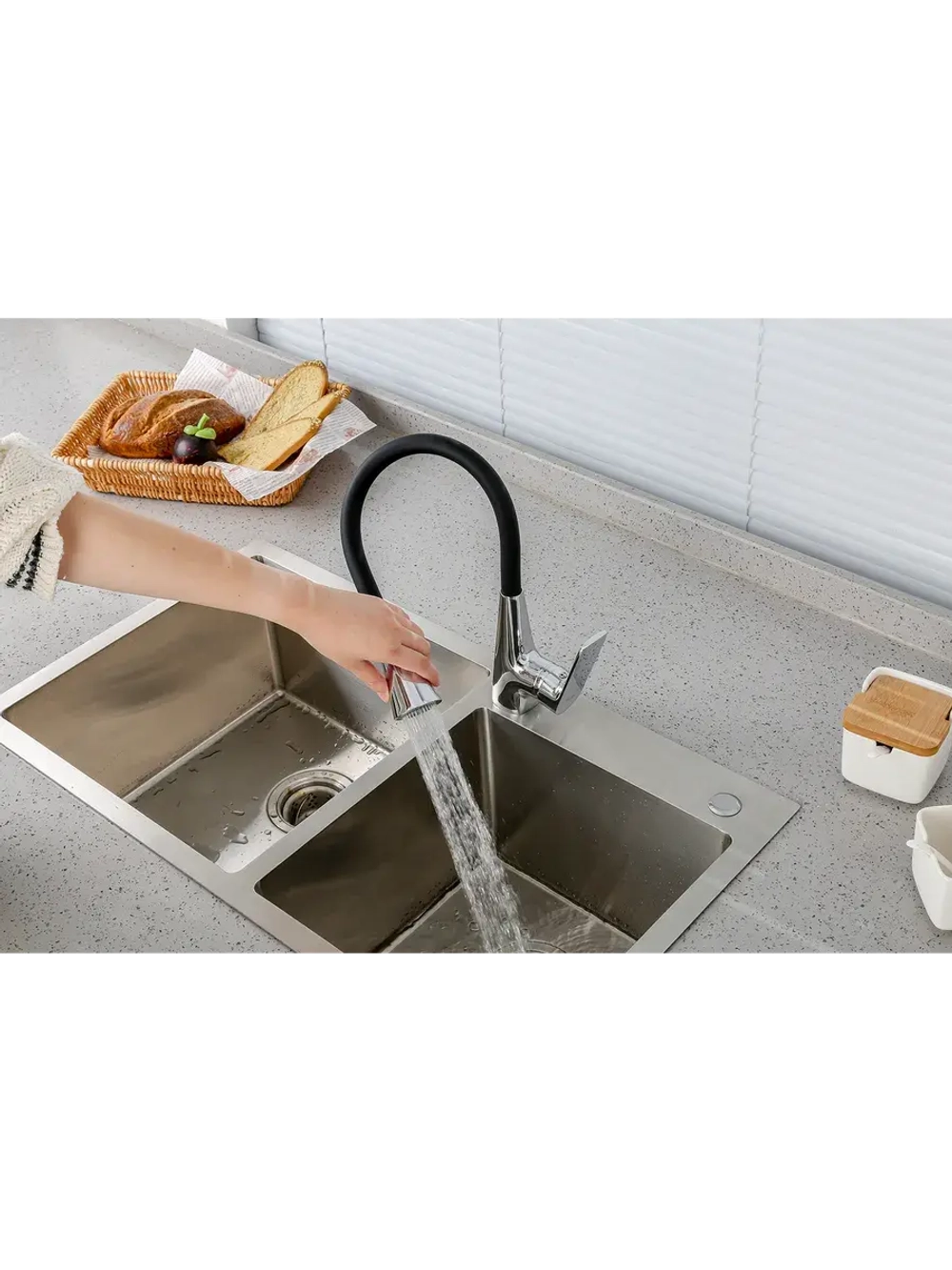 Смеситель для кухни с гибким изливом FRAP F4471