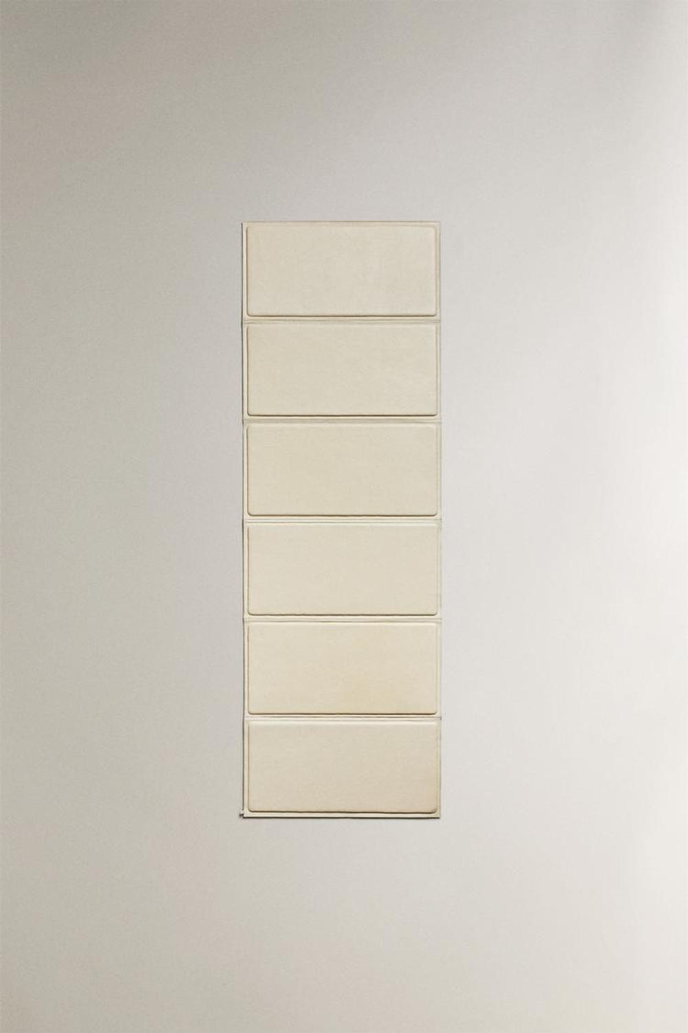 ZARA HOME СКЛАДНОЙ КОЖАНЫЙ КОВРИК ДЛЯ ЙОГИ, ЭКРЮ