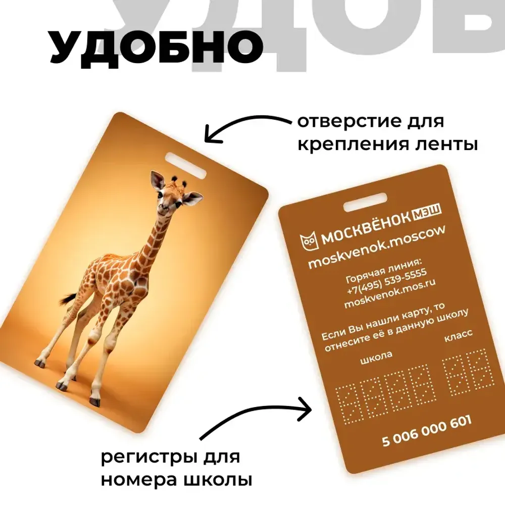 Карта Москвёнок ANIMALS №1 (проход + питание)