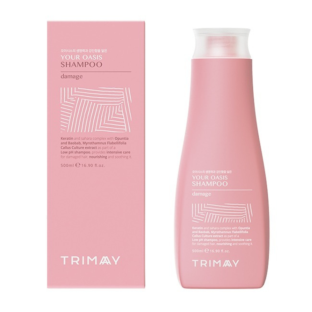 Trimay Your Oasis Shampoo Damage (Keratin) шампунь бессульфатный кератиновый с экстрактом иерихонской розы