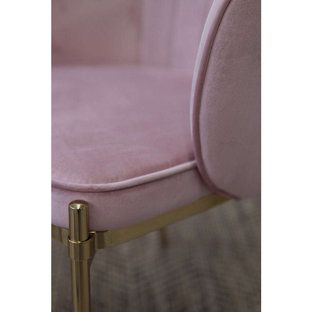 Стул Coral, велюр, пыльная роза