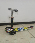 Самокат 3х кол, колеса PU со светом, ручка съемная на три положения, музыка, нагрузка до 50 кг, с-30