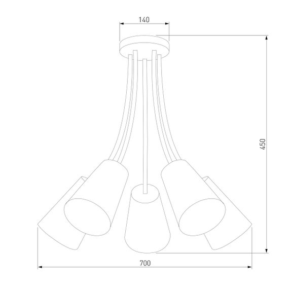 Потолочная люстра TK Lighting 1712 Wire Kids